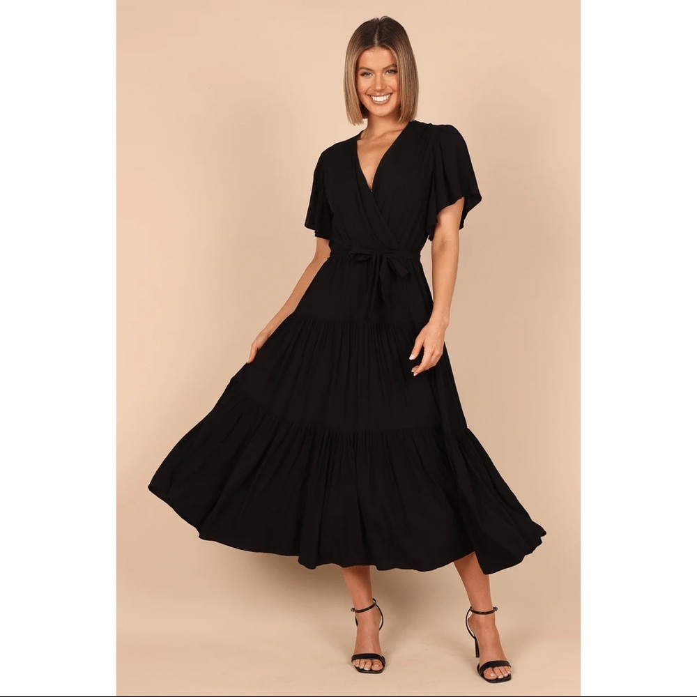 Petal & Pup Barker Black Midi Dress